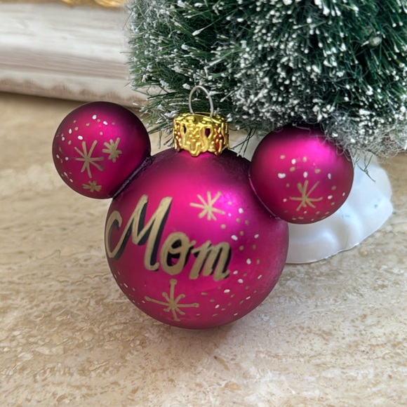 Disney Mickey Mouse Ornament “MOM” one one side and “Theresa” on opposite side - Picture 3 of 5